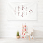 Bannière de bienvenue de mariage rouge burgundy ro (Insitu)