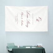 Bannière de bienvenue de mariage rouge burgundy ro (Salon professionnel)