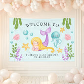 Bannière de bienvenue de Mermaid Ocean Baby shower