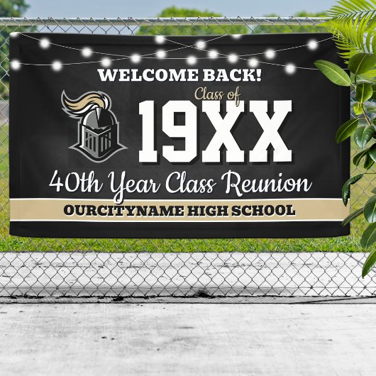 Bannière de bienvenue de réunion de classe des cou