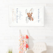 Bannière de bienvenue du Baby shower aquarelle (En situation)