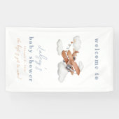 Bannière de bienvenue du Baby shower aquarelle (Horizontal)