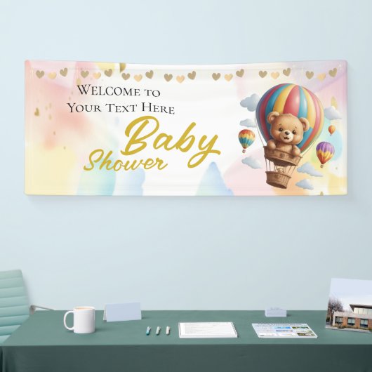 Bannière de bienvenue du Baby shower d'ours person (Salon professionnel)