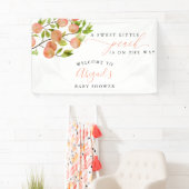 Bannière de bienvenue du Baby shower Sweet Peach (En situation)