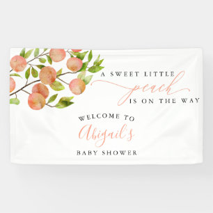 Bannière de bienvenue du Baby shower Sweet Peach