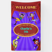 Bannière de bienvenue du cirque coloré moderne (Vertical)