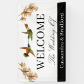 Bannière de bienvenue du mariage | Aquarelle de co (Vertical)