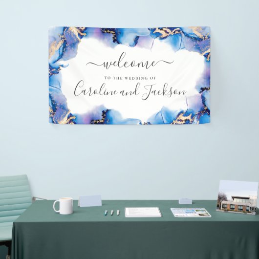 Bannière de bienvenue du Mariage de calligraphie a (Salon professionnel)