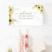 Bannière de bienvenue du Wedding shower de tournes (En situation)