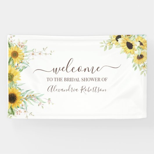 Bannière de bienvenue du Wedding shower de tournes (Horizontal)