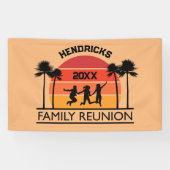 Bannière de bienvenue familiale rétro et gaie (Horizontal)