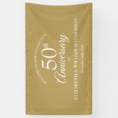 Bannière de bienvenue Gold Dust Confetti 50e anniv (Vertical)