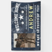 Bannière de bienvenue militaire à la maison - Gard (Vertical)