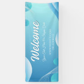 Bannière de bienvenue moderne à dégradé bleu blanc (Vertical)