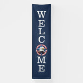 Bannière de bienvenue patriotique avec aigle améri (Verticale)