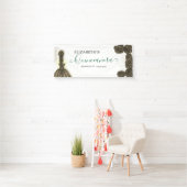 Bannière de bienvenue personnalisée Green & Black (En situation)