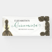 Bannière de bienvenue personnalisée Green & Black (Horizontal)