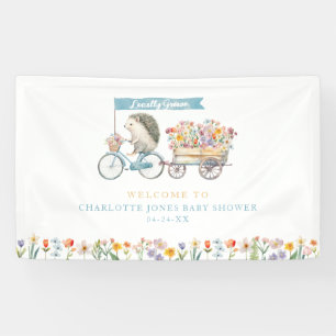 Bannière de bienvenue pour Baby Shower Hérisson Bl