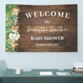 Bannière de bienvenue pour Baby Shower Rustique Sa (Salon professionnel)