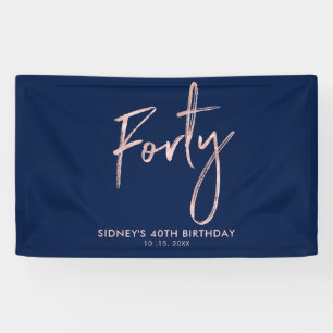 Bannière de bienvenue pour fête d'anniversaire 40 