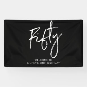 Bannière de bienvenue pour fête d'anniversaire 50 