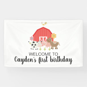 Bannière de bienvenue pour fête d'anniversaire à l