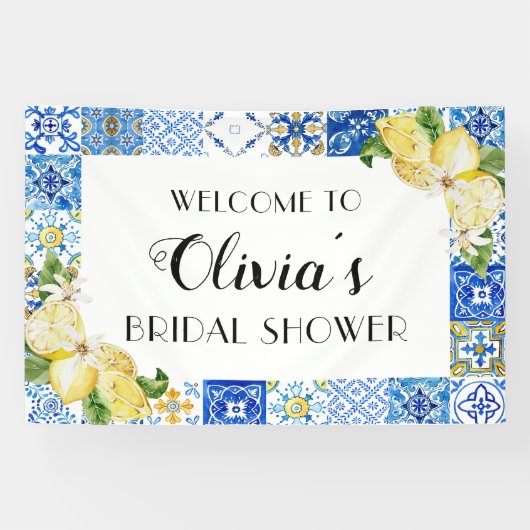 Bannière de bienvenue pour la douche de mariée aux (Horizontal)