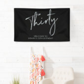 Bannière de bienvenue pour la fête d'anniversaire  (En situation)