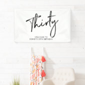 Bannière de bienvenue pour la fête d'anniversaire  (En situation)