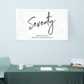 Bannière de bienvenue pour la fête du 70e annivers (Salon professionnel)