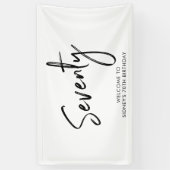 Bannière de bienvenue pour la fête du 70e annivers (Vertical)