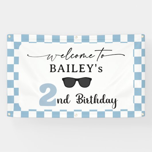 Bannière de bienvenue pour les 2 ans Too Cool (Horizontal)