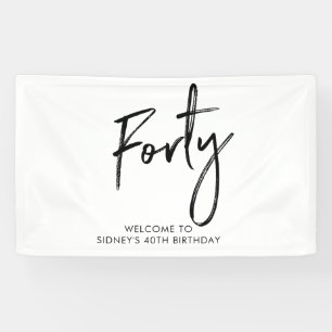 Bannière de bienvenue pour les 40 ans d'anniversai