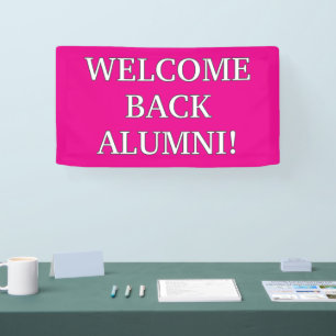 Bannière de bienvenue pour les anciens élèves