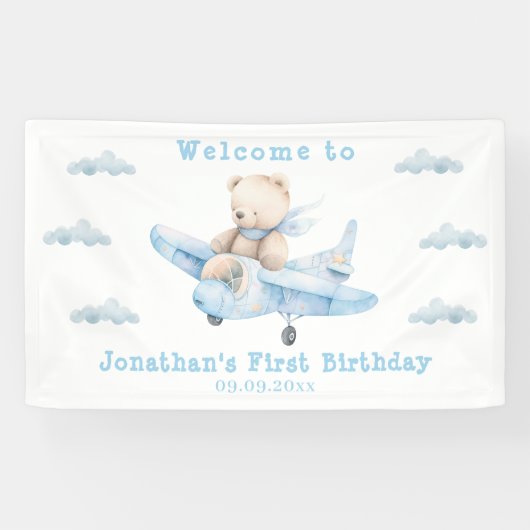 Bannière de bienvenue pour l'ours en peluche migno (Horizontal)