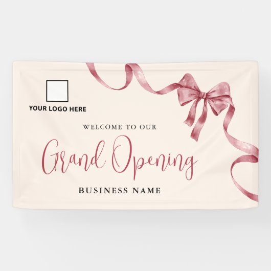 Bannière de bienvenue pour l'ouverture du ruban du (Horizontal)