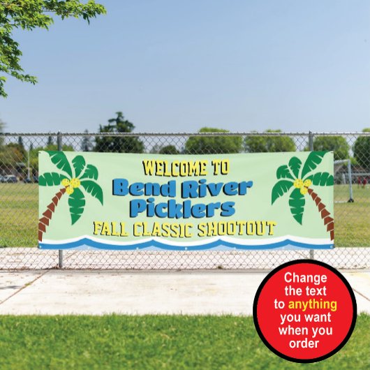 Bannière de Bienvenue pour Tournoi de Pickleball