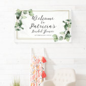 Bannière de bienvenue pour une douche de mariée à (En situation)