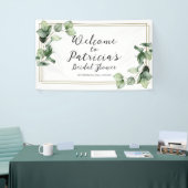 Bannière de bienvenue pour une douche de mariée à (Salon professionnel)