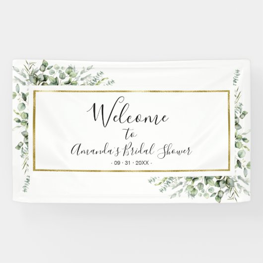 Bannière de bienvenue pour une douche de mariée à (Horizontal)