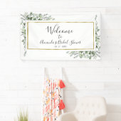 Bannière de bienvenue pour une fête prénuptiale av (En situation)