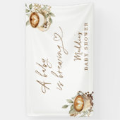 Bannière de bienvenue Un bébé est en train de mijo (Vertical)