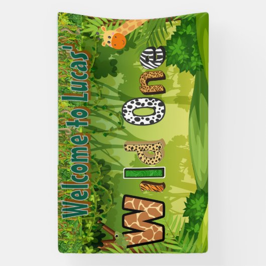 Bannière de bienvenue Wild One (Verticale)