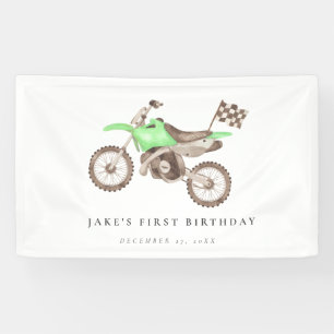 Bannière de bike vert clair adorable