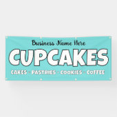 Bannière de boulangerie personnalisée Cupcakes (Horizontal)