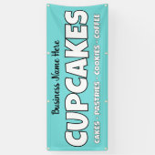 Bannière de boulangerie personnalisée Cupcakes (Vertical)