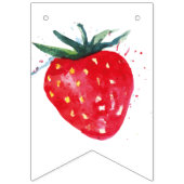 Bannière de bouquet d'anniversaire de fraises (Premier drapeau)
