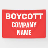 Bannière de boycott personnalisé (Horizontal)