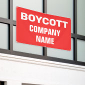 Bannière de boycott personnalisé (Bâtiment extérieur)
