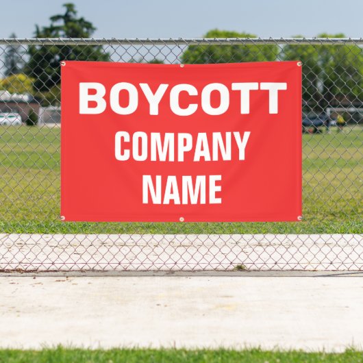 Bannière de boycott personnalisé (Insitu)